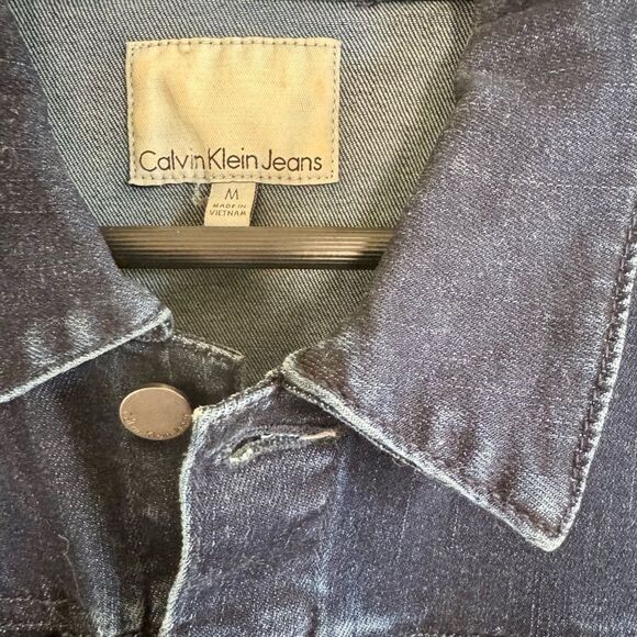 Calvin Klein Dark wash denim jacket M - Picture 3 of 3